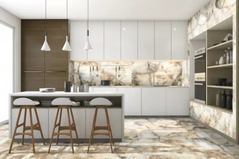 A minimalist kitchen setup.